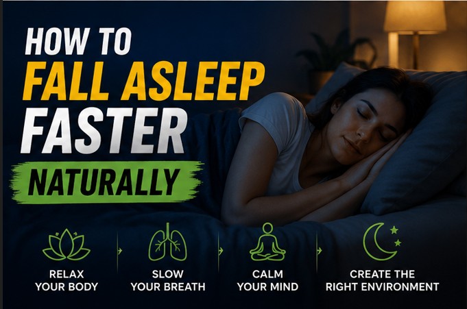 Sleep routine graphic about creating a calmer nighttime environment